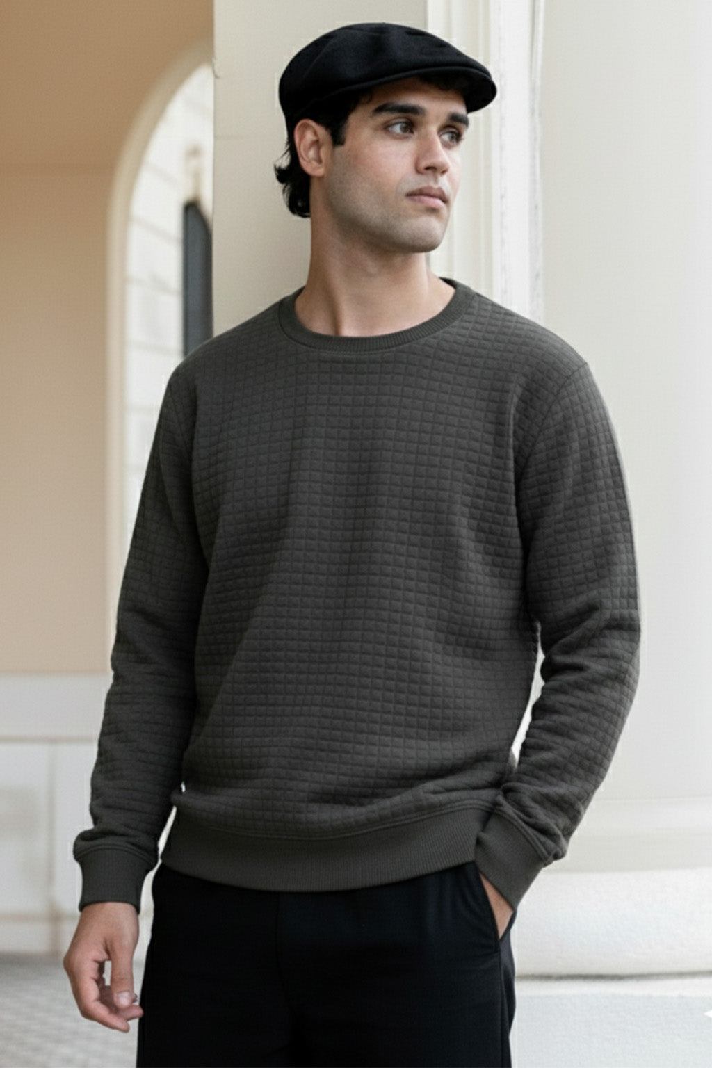 Stepppullover mit Rippdetails | Silvan – Dunkelgrau  Beschreibung: