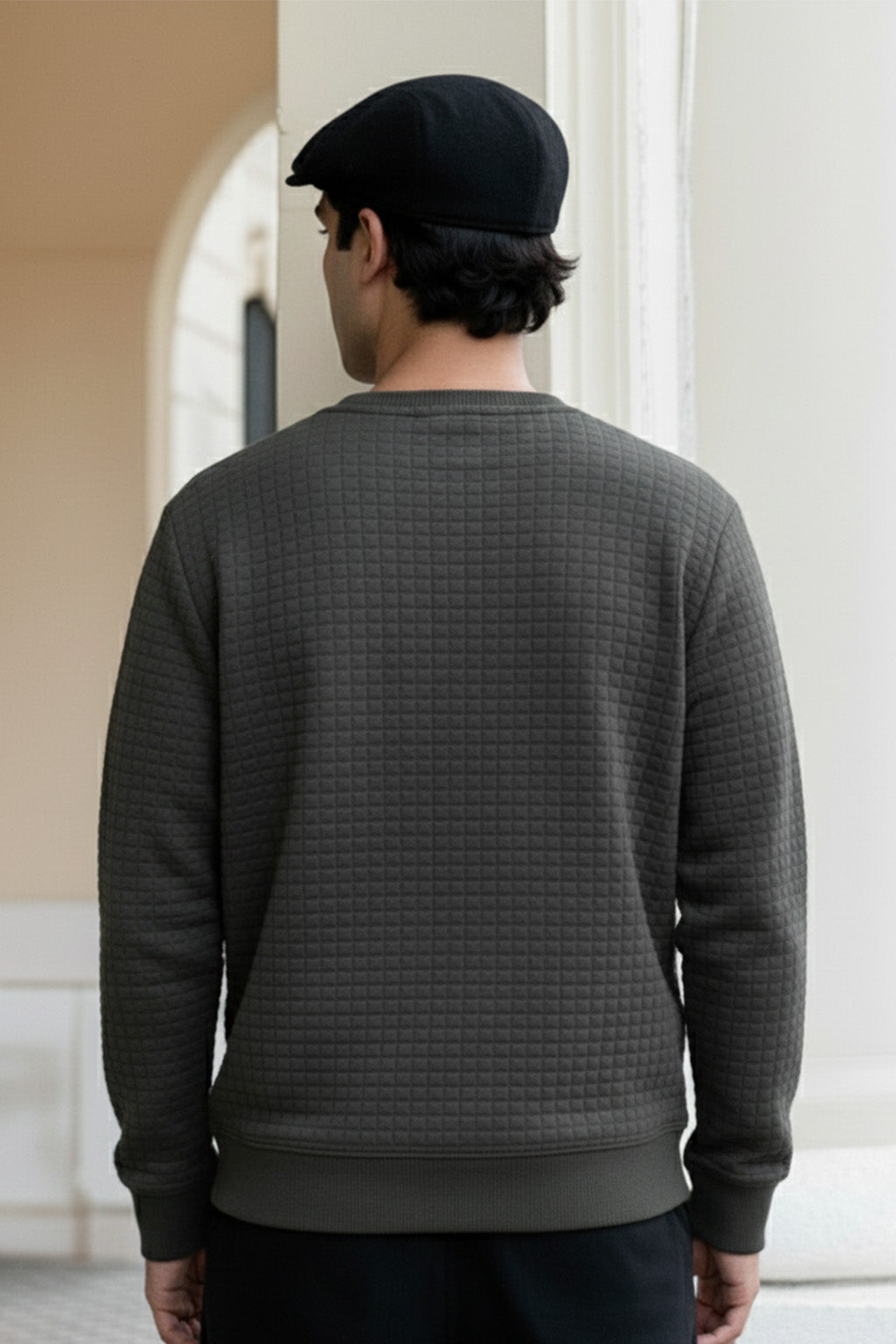 Stepppullover mit Rippdetails | Silvan – Dunkelgrau  Beschreibung: