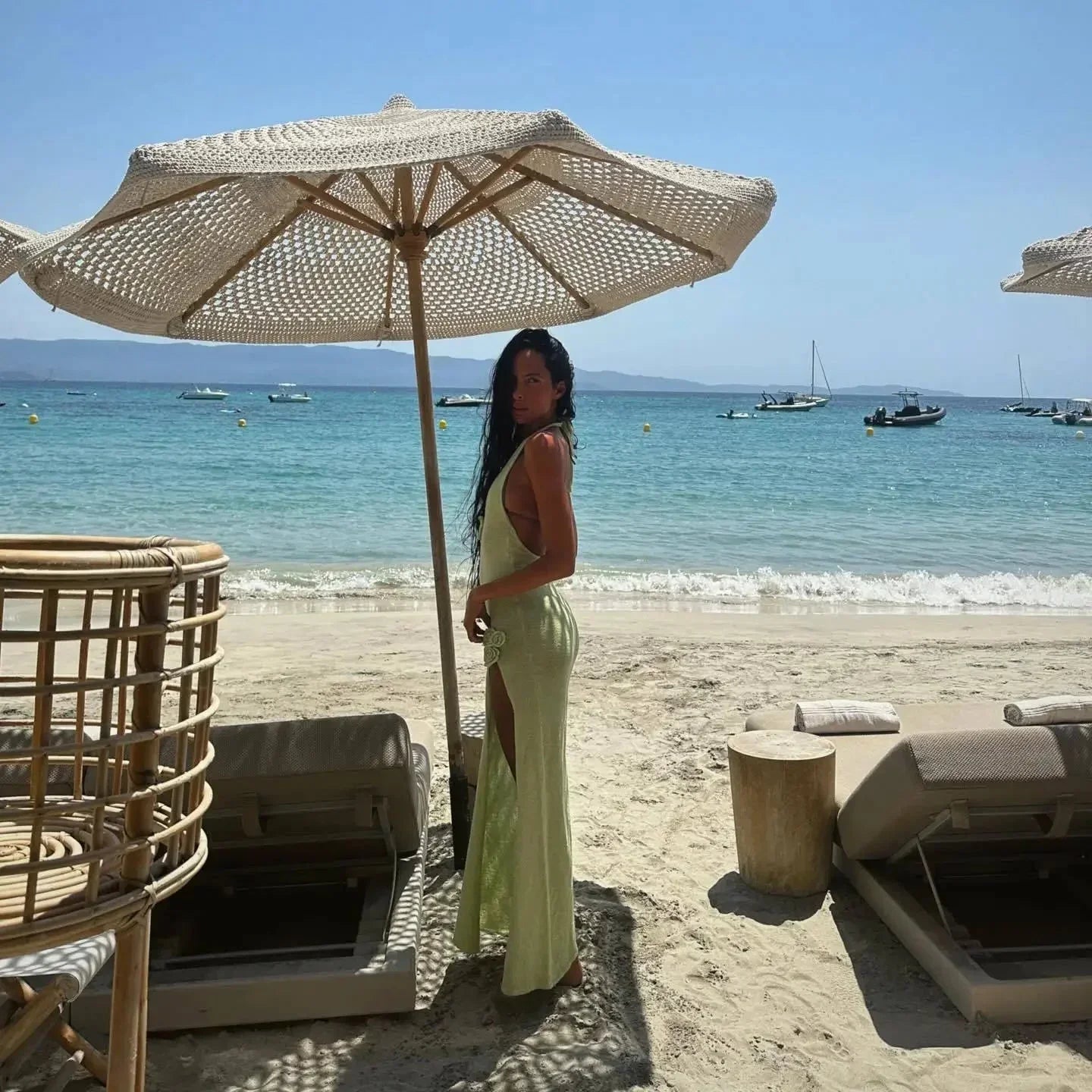 Women’s halter neck maxi dress in lightweight fabric, featuring a floral print and flowing silhouette for comfort and style.